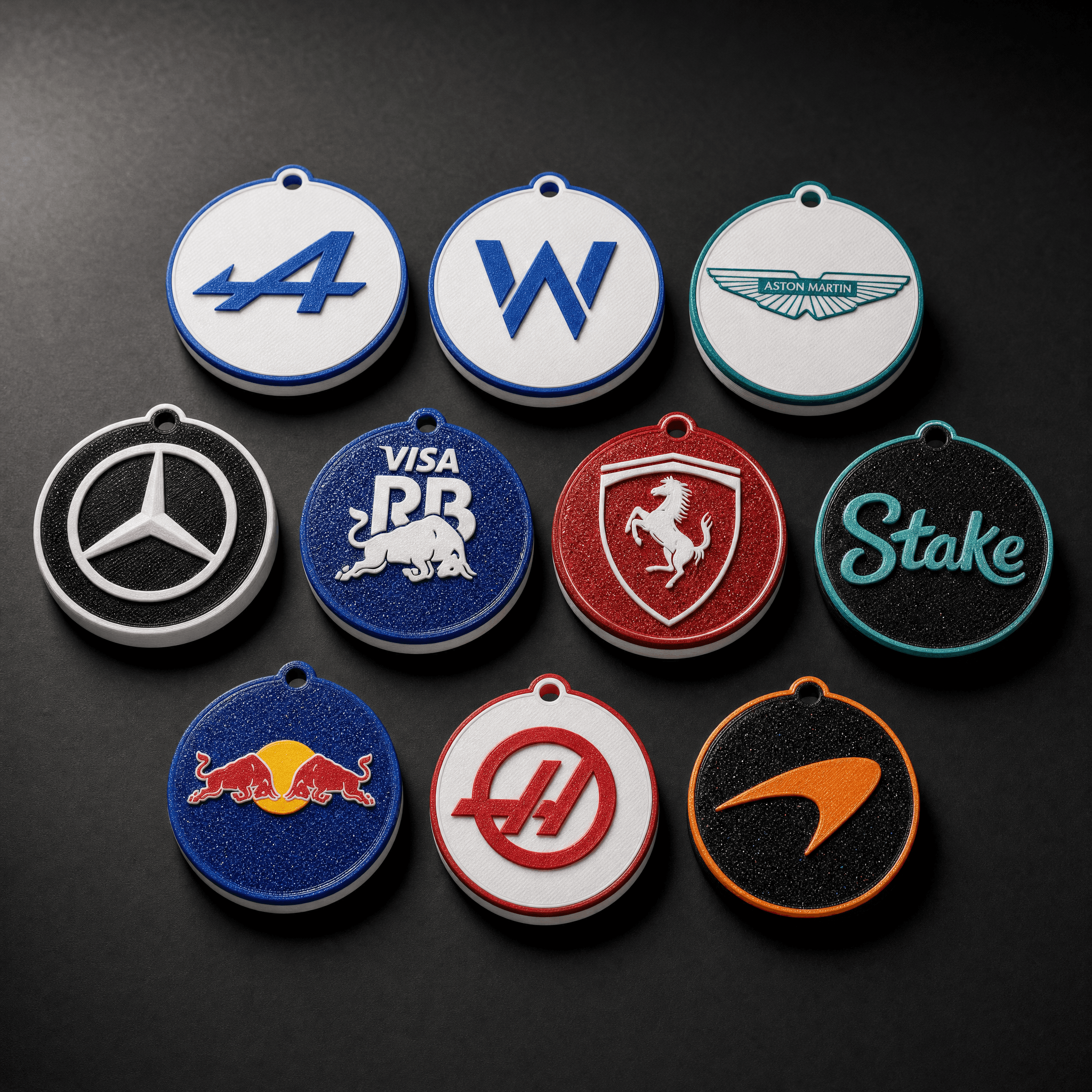keychains f1 teams logo (all 10)