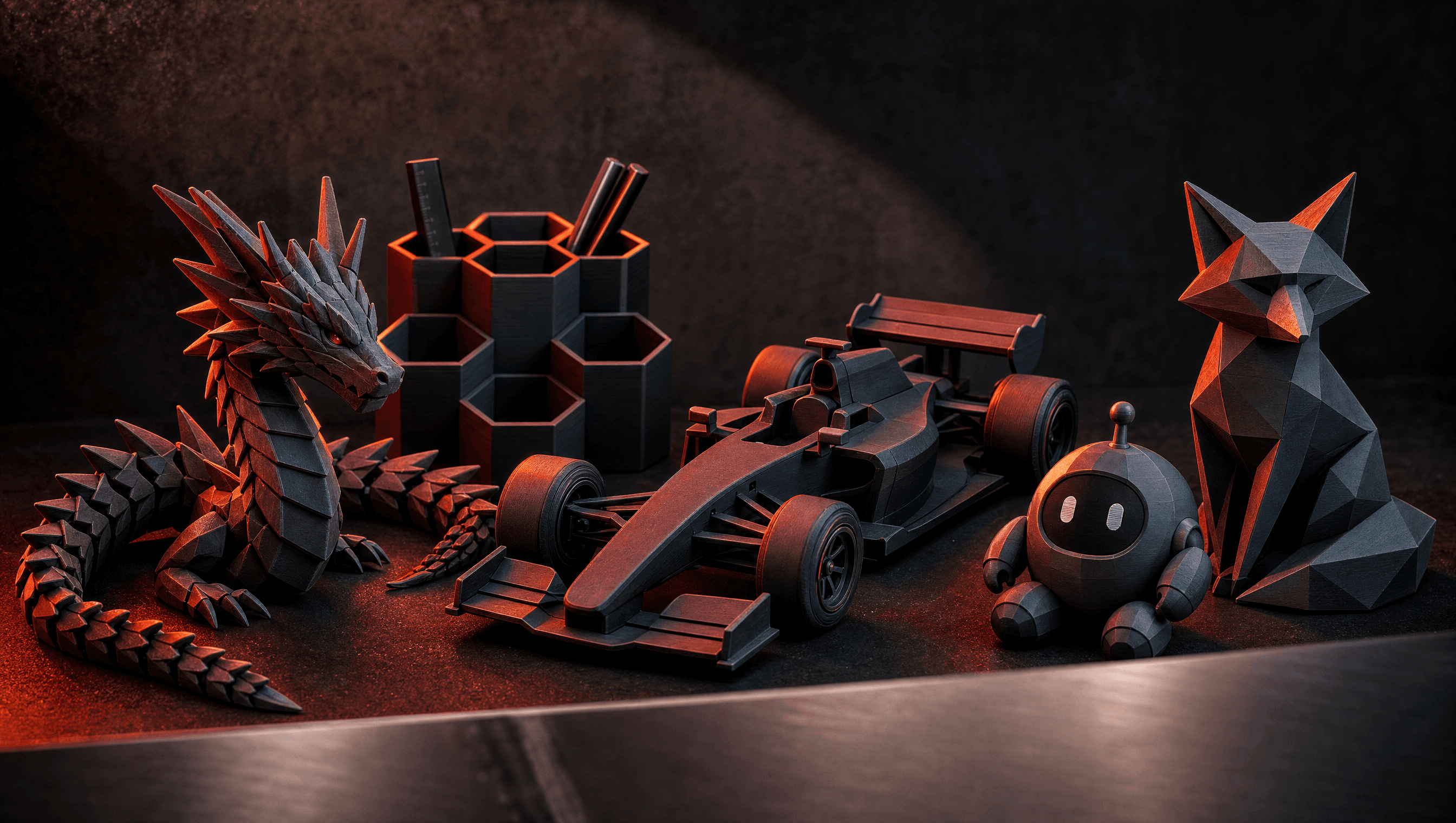 Collectors Desk Showcase Set