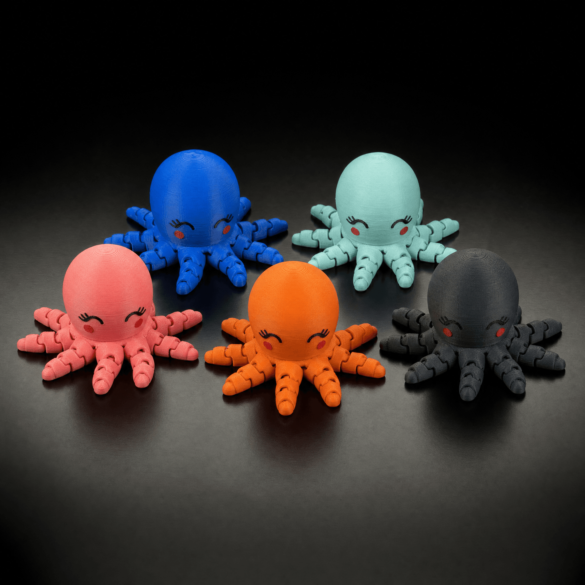 Cute Tiny Articulated Kawaii Octopus