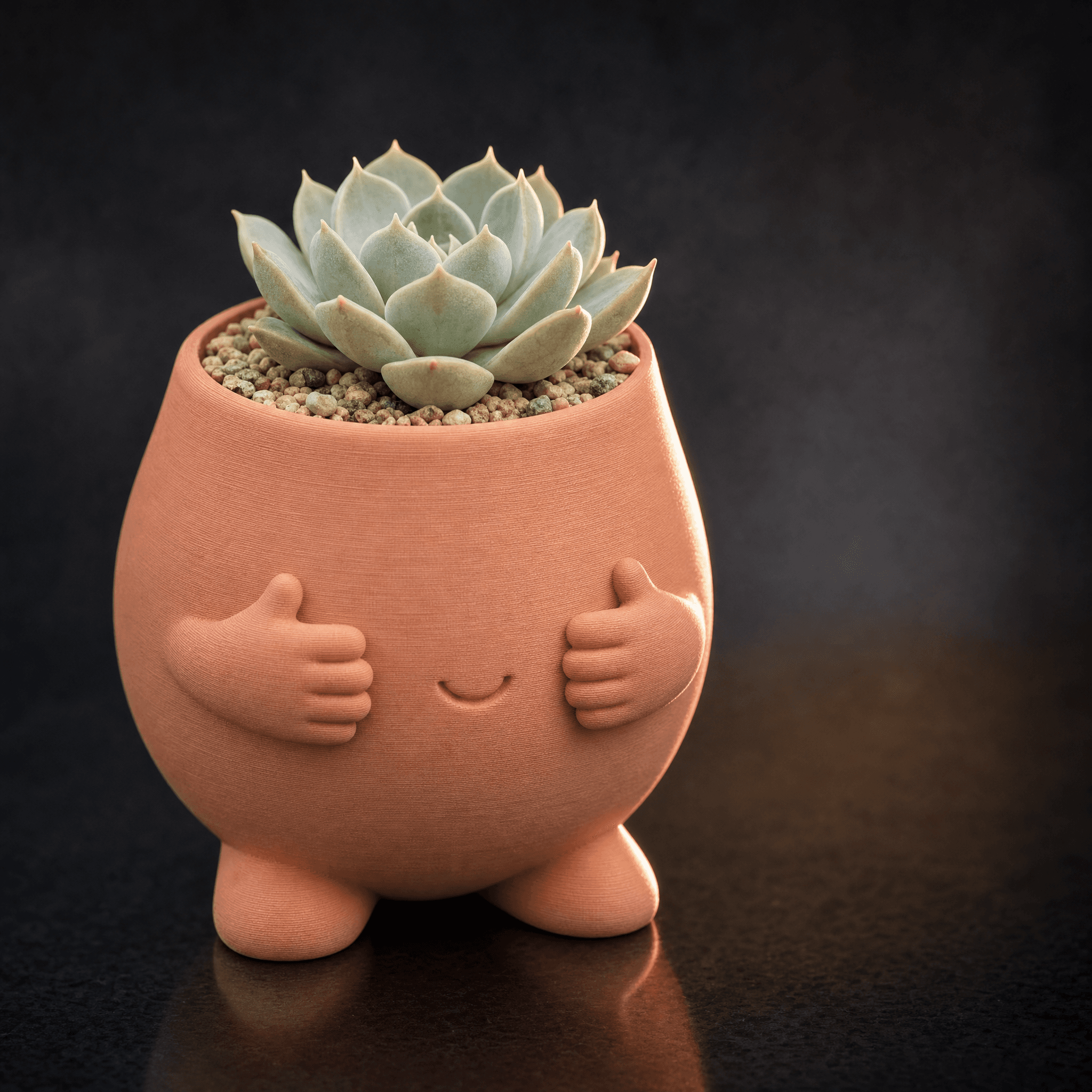 "Shy Ben" Peek-a-Boo Planter - Cute Desk Decor