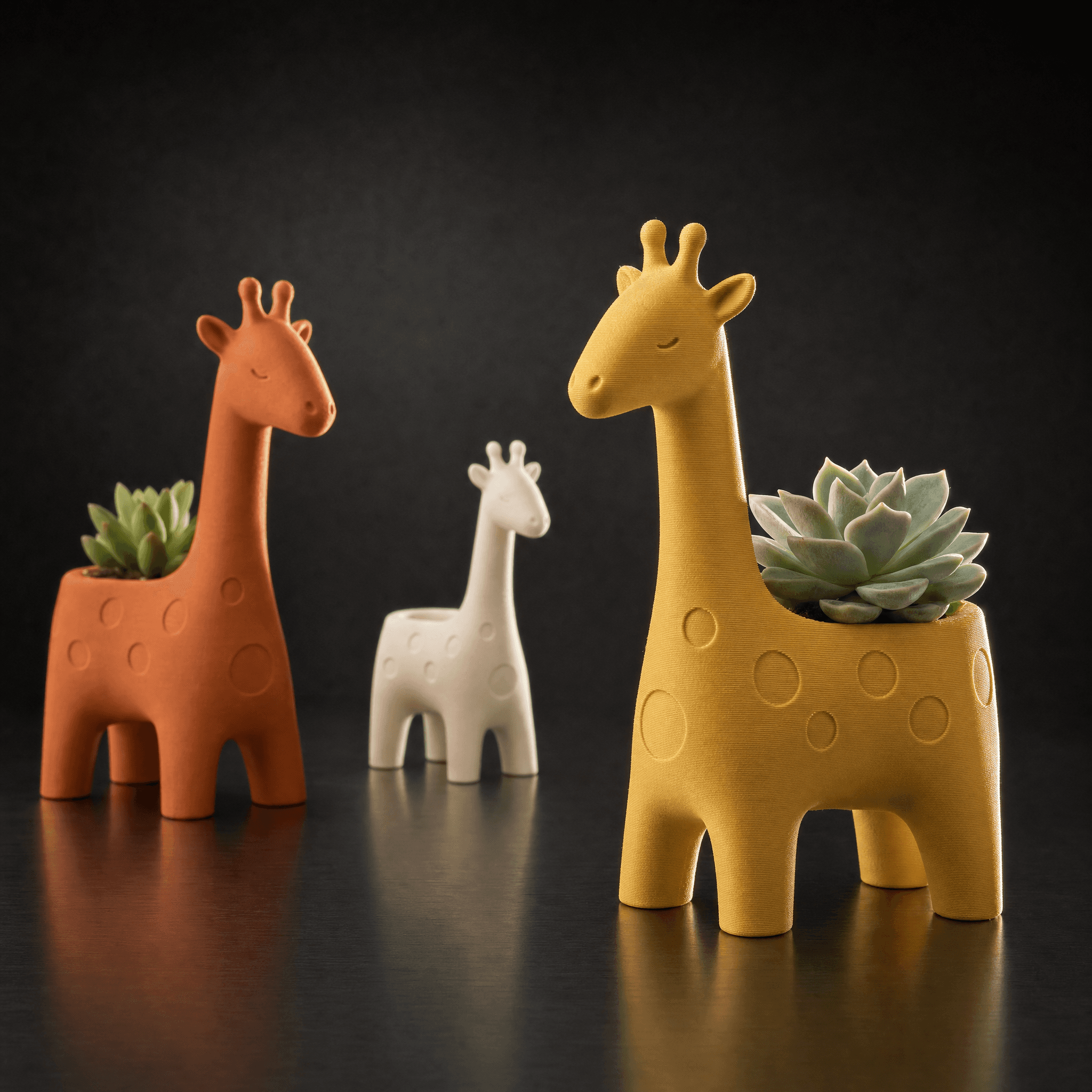 Succulent Plant Pot. Cute Giraffe Planter.